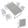 Ultralight family 4 persons aluminum outdoor furniture folding picnic table set and chairs