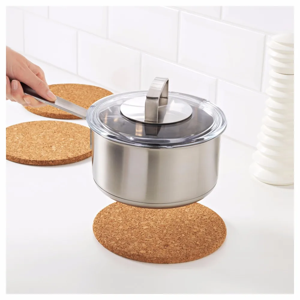 High Quality 5mm Thickness Heat Resistant Plain Cork Placemats Wooden