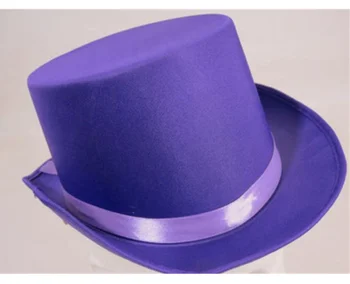 Purple Satin Top Hat Charlie Willy Wonka Book Week Fancy Dress Party