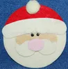2018 hot eco friendly handmade polyester felt wholesale Christmas father sticker santa claus heads made in China alibaba web