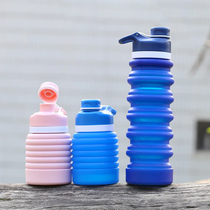 2019 New Arrivals Hot Products Supply Drink Silicone Collapsible BPA Free Sports Water Bottle