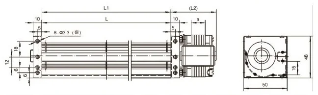 Cross Flow Fan, BOER-GL, 30xL, tangential - detail 10
