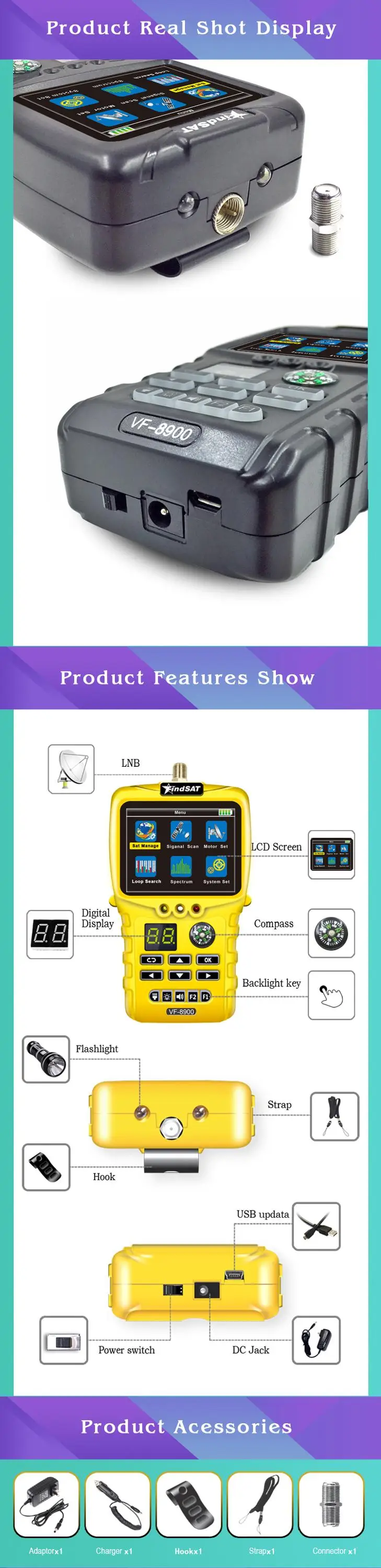 Satellite Finder 2020  (FindSAT VF8900 )