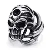 Stainless steel reminding skull ring men