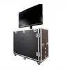 Kkmark Back Aluminum 55" LCD Flat screen TV LCD TV ATA CASE , 9/12mm thickness plywood flight case with 4 Wheels