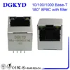 DGKYD KRJ-180DGYYYTN 180 degree Vertical 8P8C Magnetic Jacks with transformer LED Shield 10/100/1000 BASE-TX 1X1 RJ45 Connector