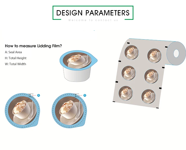 Factorydirectly auto pack plastic candy cold seal film with printing cup cover sealing
