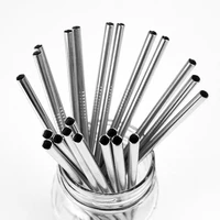 

wholesale custom 304 metal straw stainless steel straw set drinking