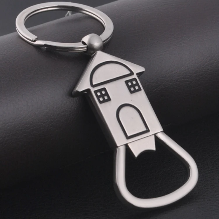 

Zinc Alloy House Model Shape Beer Bottle Opener Keyring, Nickel