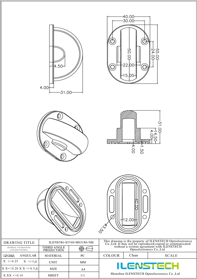 Windowsil profile linear led lens 180 degree led optical lens with holder