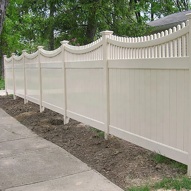 

Free Maintenance 6ft.H x 8ft.W Picket-Top Plastic Privacy Fence Panels,pvc vinyl privacy fence, White,tan,gray and many other colors