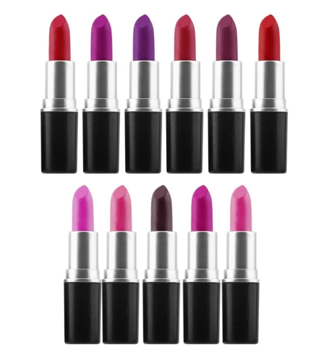 

Custom Matte Mat Nude lip Stick Set Makeup No Label, 25 colors