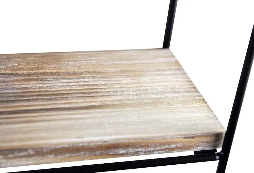 
Spiretro Wall Mount Rectangle Metal Floating Shelf, Storage Rack, Rustic Torched Wood with Espresso Modern Bracket to Organize D 