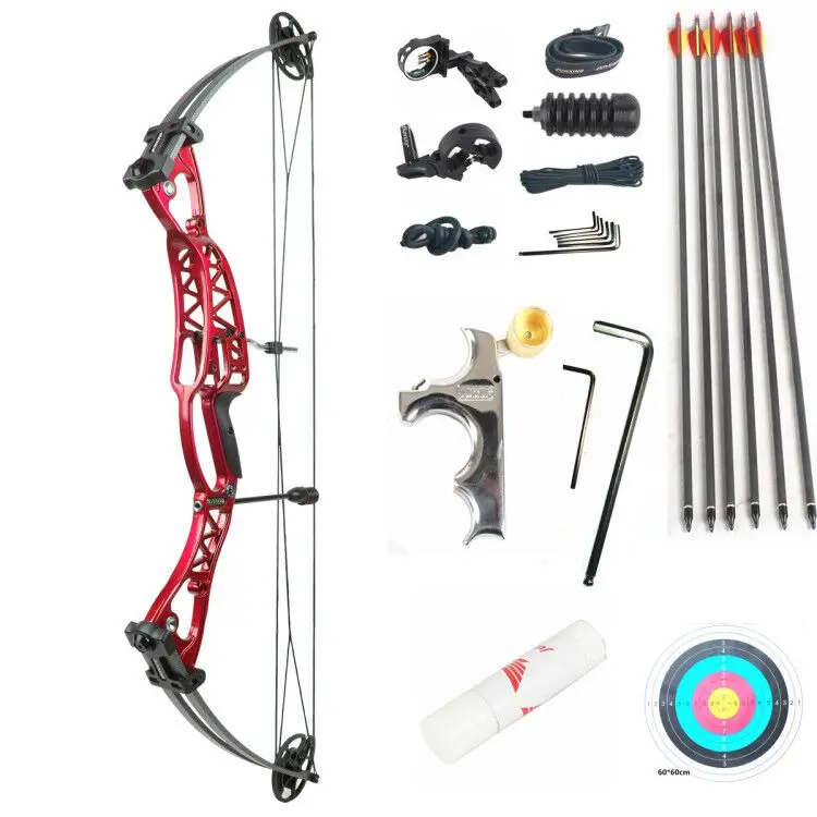 

M106 compound archery bow & arrow set 60lbs hunting compound bow for outdoor sports, Black blue red