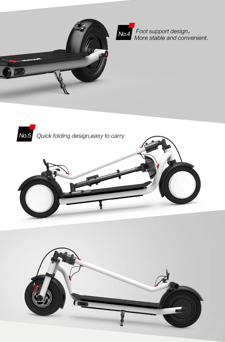 2 Wheel Long Range Foldable Electric Scooter Mobility With Seat