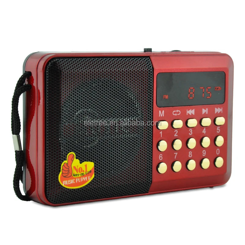 Wholesale Good quality pocket fm digital mini radio H011 joc mini speaker