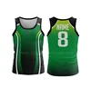 custom number green sublimated running vest High Quality Custom Softball Singlet boy kids cool gym training singlets for men
