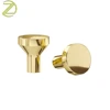 Hardware Polished brass door knob shower door with Chrome plating zinc alloy door knob