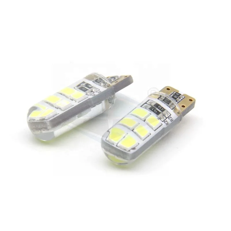 Silicone LED car lights T10 w5w 194 168 CANBUS 2835 12SMD