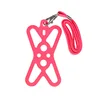 Universal hanging rope silicone case For samsung for huawei for iphone phone case with should strap