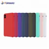 2018 OEM Logo Luxury Microfiber Soft Touch Mobile Phone Silicone Cover Liquid Silicon Case For Iphone X