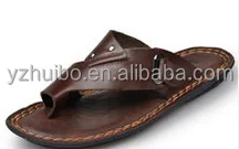 leather men flip flop