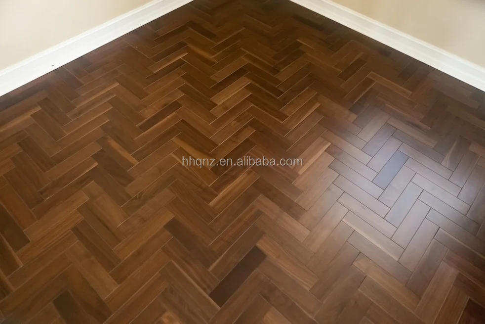 Porcelain Household Black Walnut Herringbone Parquet Engineered