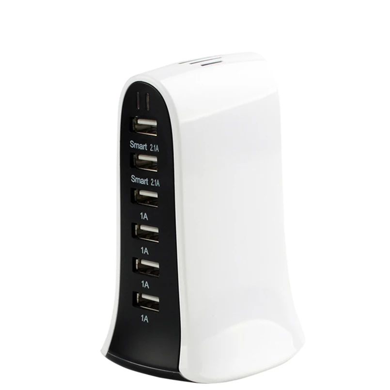 

whosale universal smart multi usb adapter portable charger desk top 6 ports usb fast phone mobile charger