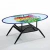 Modern Hot Sale Africa High Quality Tempered Glass Fruit and Vegetable Picture Coffee Table Set Round New Design For Living Room