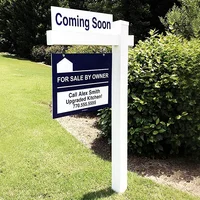 

White Vinyl Pvc Real Estate Sign Post,Easily Assembled Vinyl Plastic Real Estate Sign Post