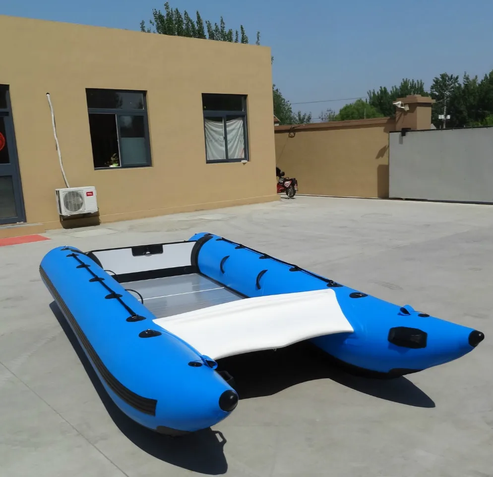 Exciting High Speed Inflatable Catamaran Boat Quick Racing Boat For