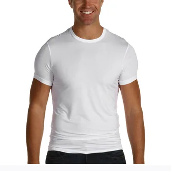 Mens White Underwear Body Modal Cotton Bodybuilding T Shirt - Buy ...