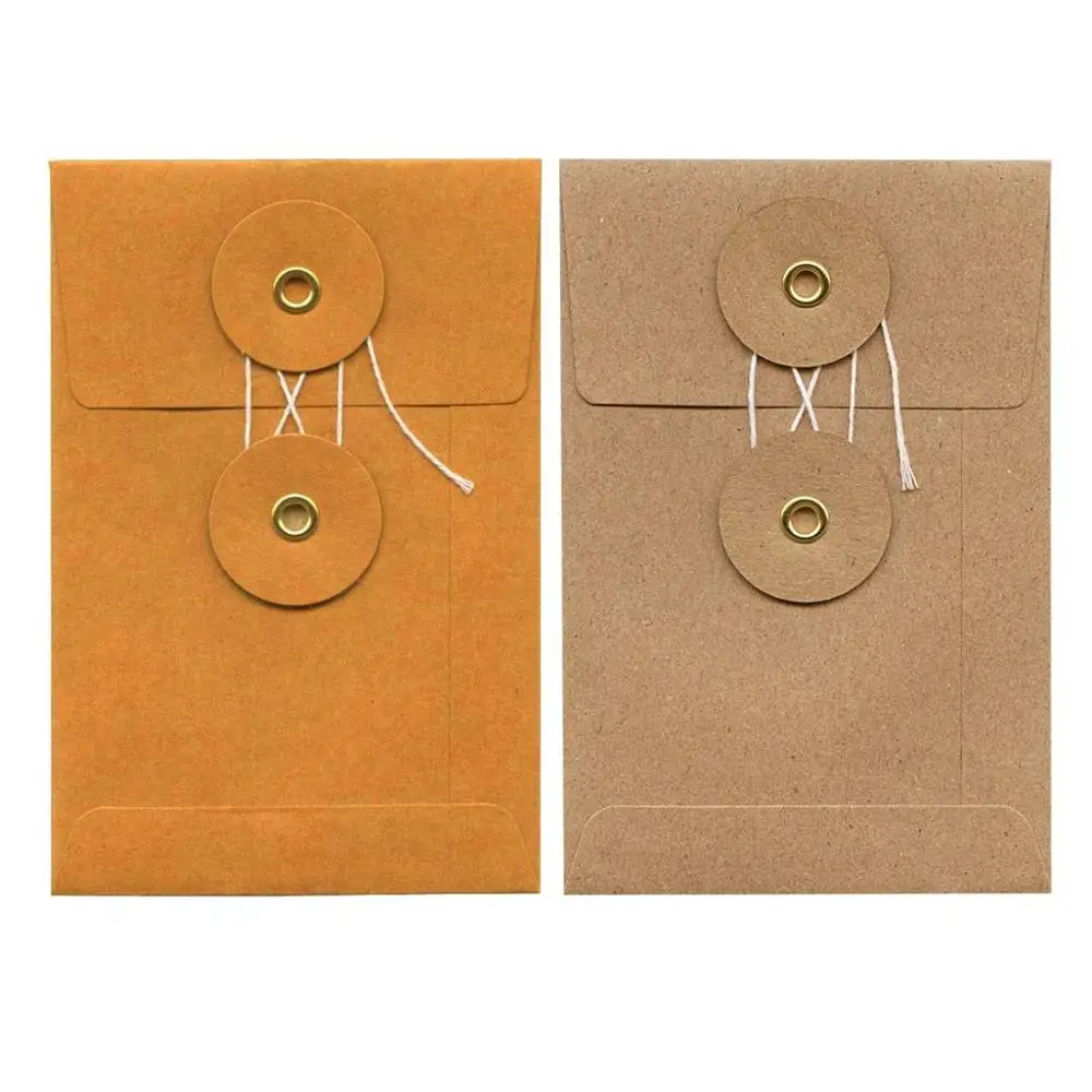 Custom Design Kraft Small Brown Envelopes With String Fastening Buy