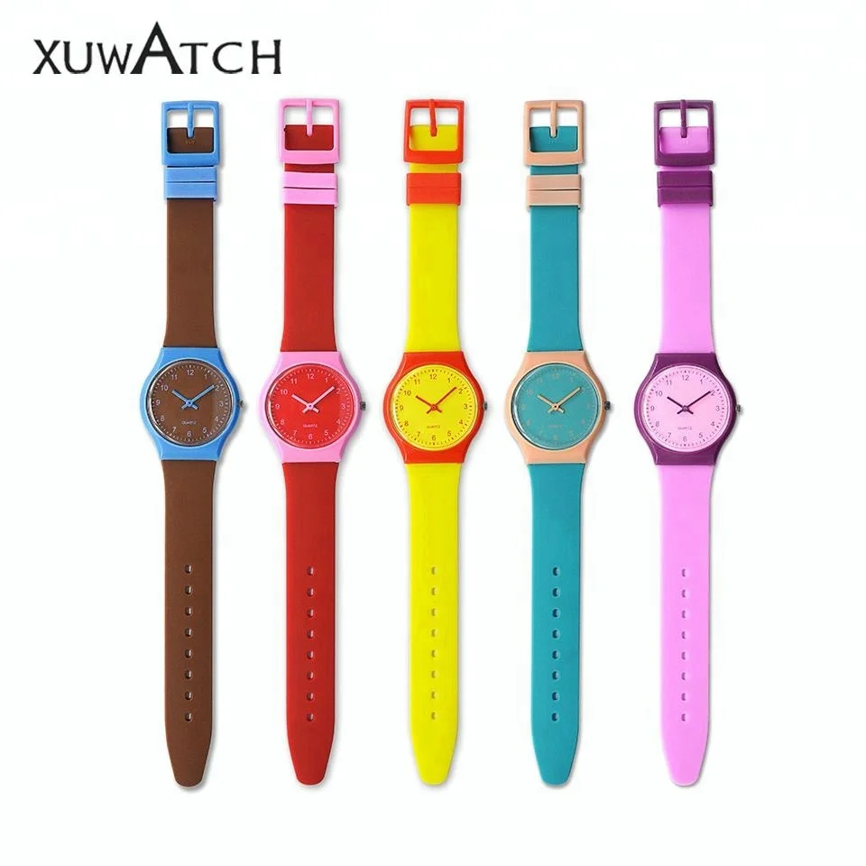 

Promotional Waterproof Quartz Jelly Color Silicone Bands Sport Wrist Watch, Customized