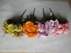 12 heads hot-selling artificial rose bush ,big bouquet rose flowers ,elegant design