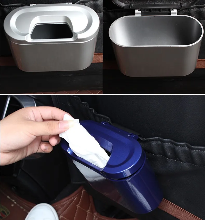 Trash Can Design Silver Hanging Car Door Pocket Organizer - Buy Car ...