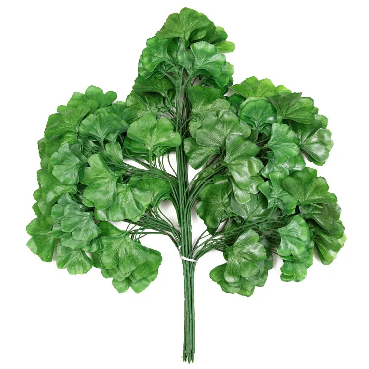 Artificial silk ginkgo tree leaves branches