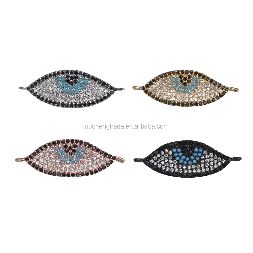 

Lucky Eye Connector Charm,Jewelry CZ Charm Connector Fashion Micro Pave CZ Charm Jewelry, Multi color