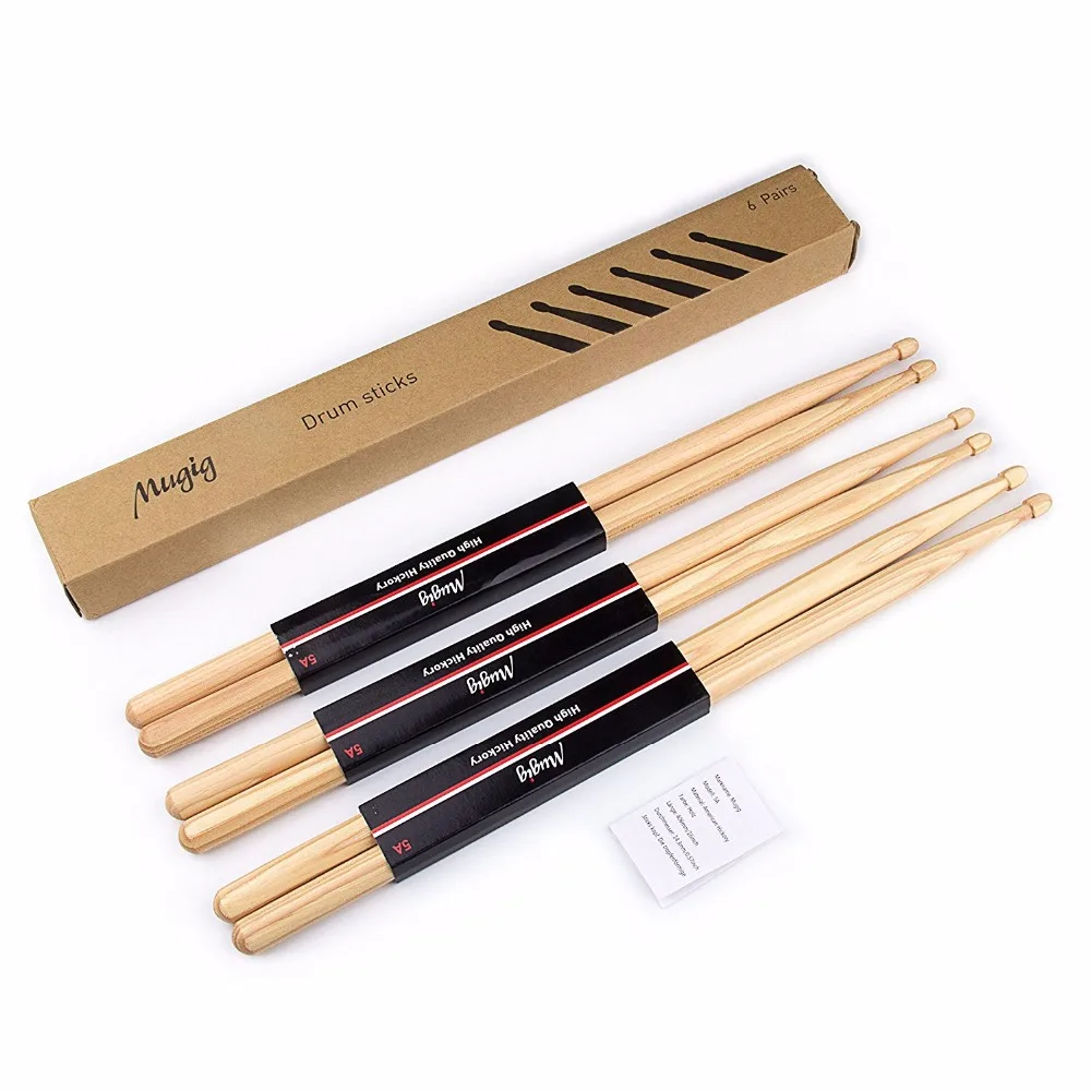 

Logo printing hickory Wood Drumsticks Drum Sticks Nylon Tips Drum Sticks, Wood color