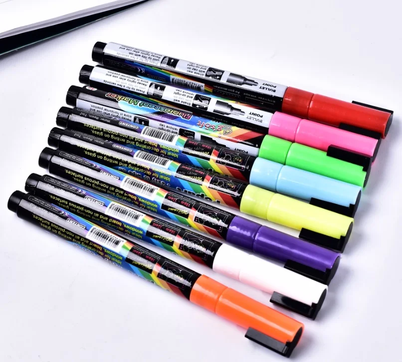 

3.0 mm Neon color Non toxic Dry erase marker for Metal board