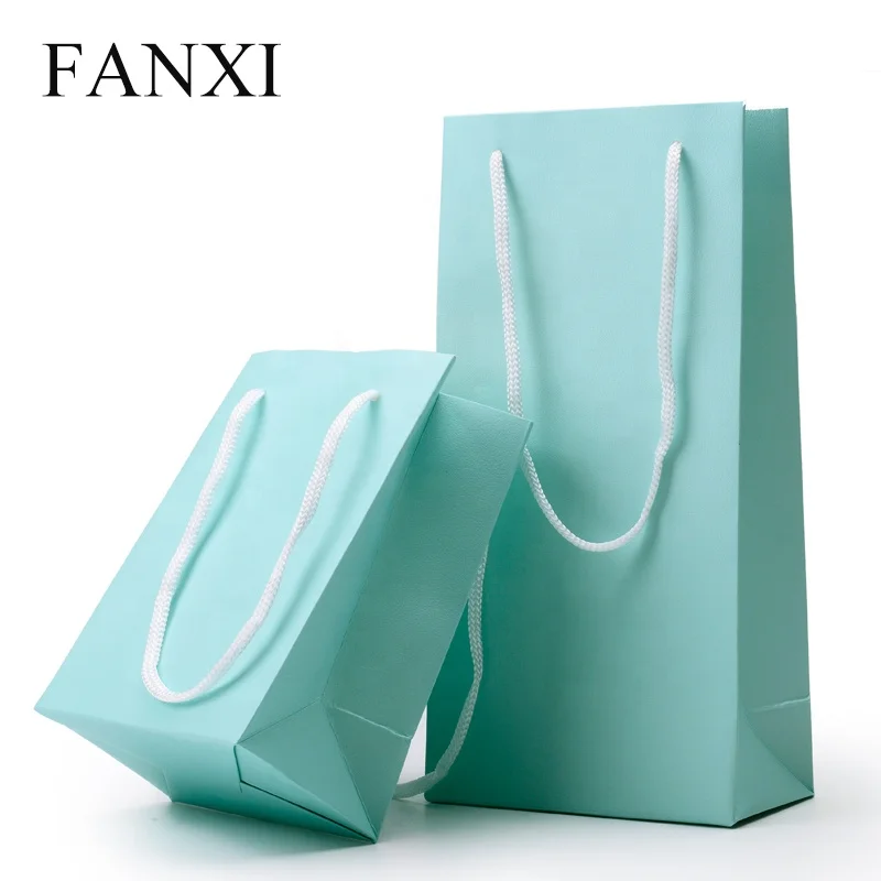 

FANXI China Wholesale custom factory green leatherette fancy paper hand bags for jewellery and gifts packing paper gift bags, N/a