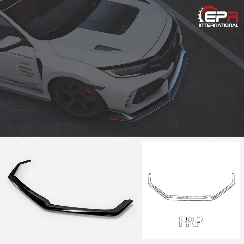 For Honda Civic Type R Fk8 Vrsar Style Front Lip 5 Door Hatch Buy