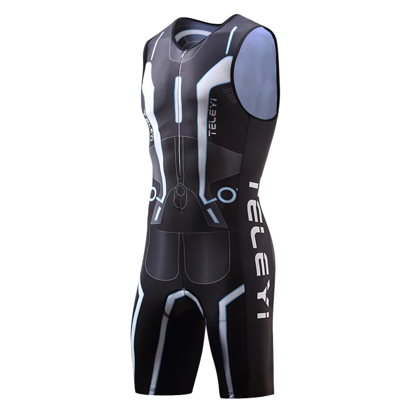

Men Customized Triathlon Suit Bike Clothes Sleeveless One Piece Skin Suit Sport Wear Type, Any colors