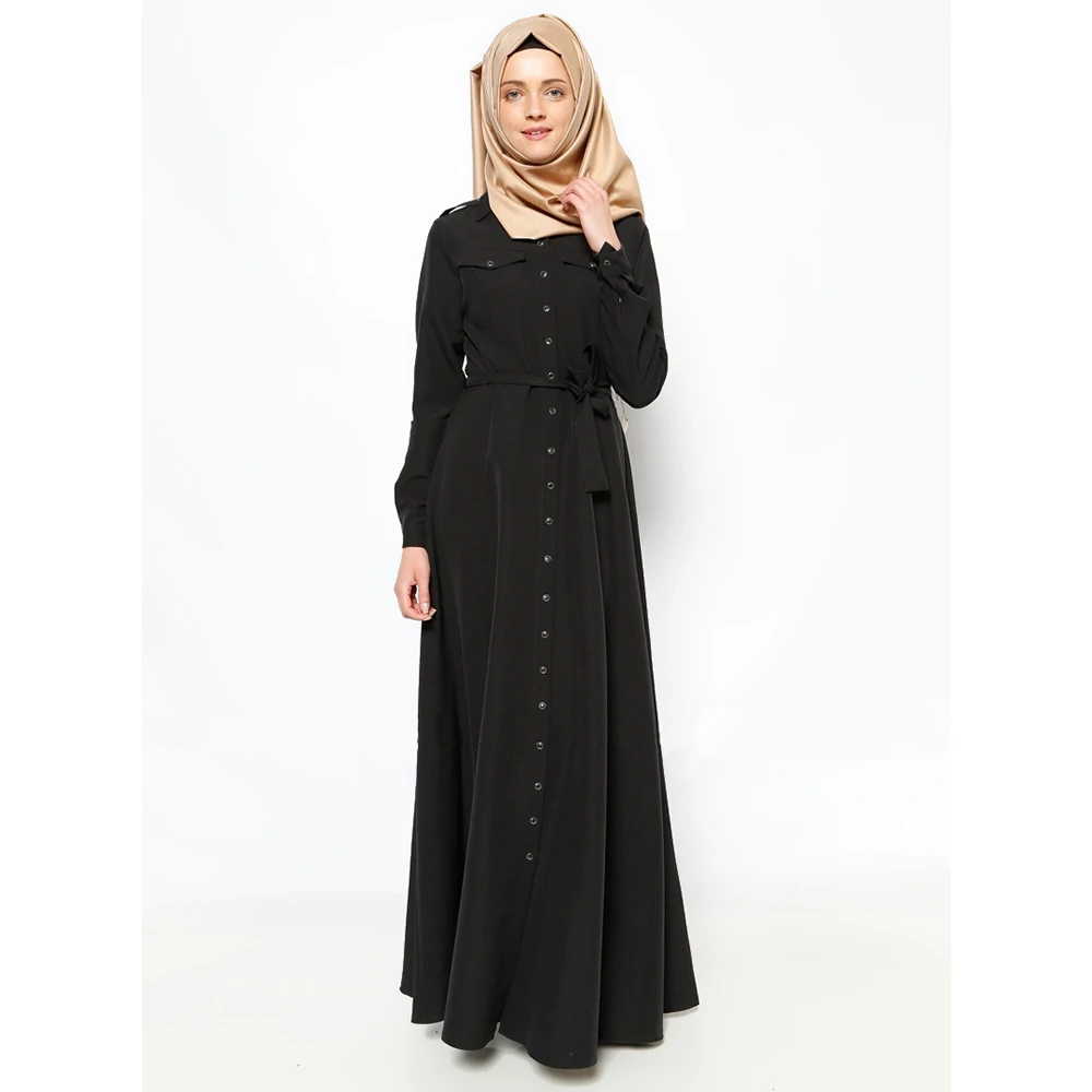 plain black abaya