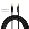 Gold-plated head Male to Male Nylon Braid 3.5mm Jack Plug Audio AUX Cable For Ipod Headphone MP3
