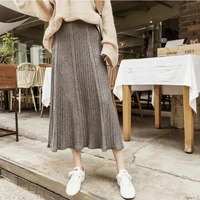 

OEM 2019 Fashion Knitting Wool Maxi Skirt Long