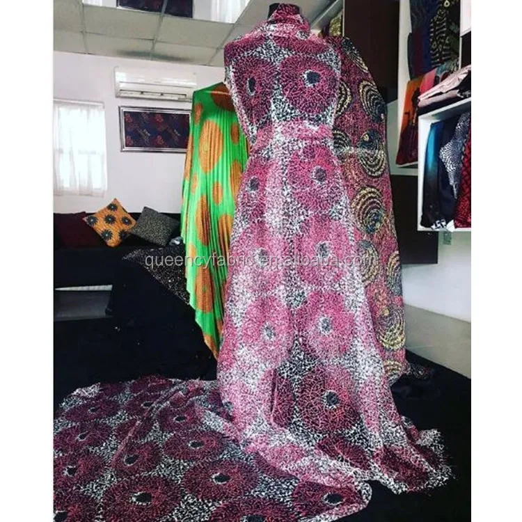 Guipure Ankara Embroidery Vintage African Print