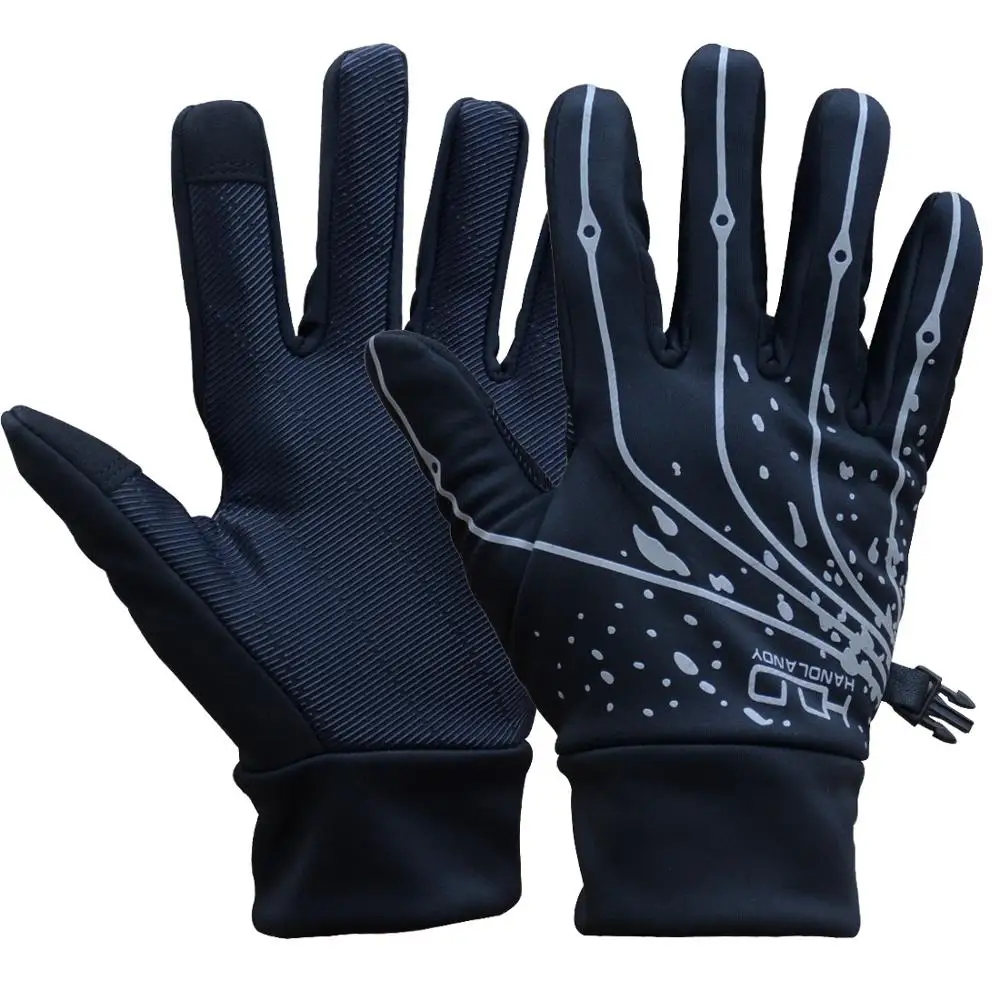 

PRI adjustable elastic cuff screen touch gym warm gloves winter sport gloves outdoor gloves, Black/green