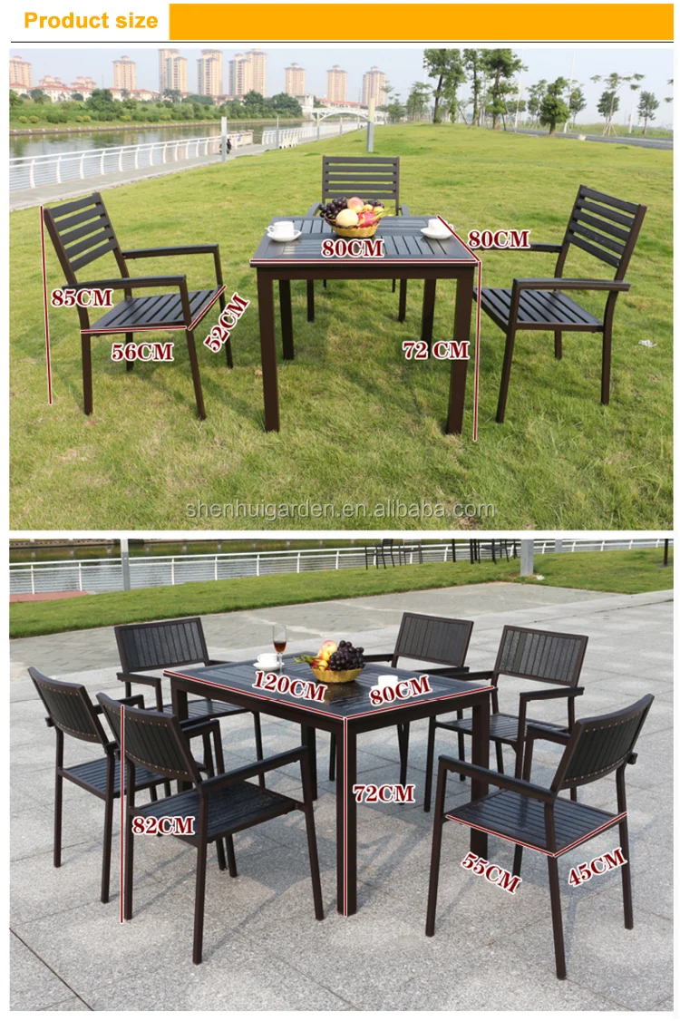 Simple Moderne Patio Exterieur Ensemble De Diner En Plastique De