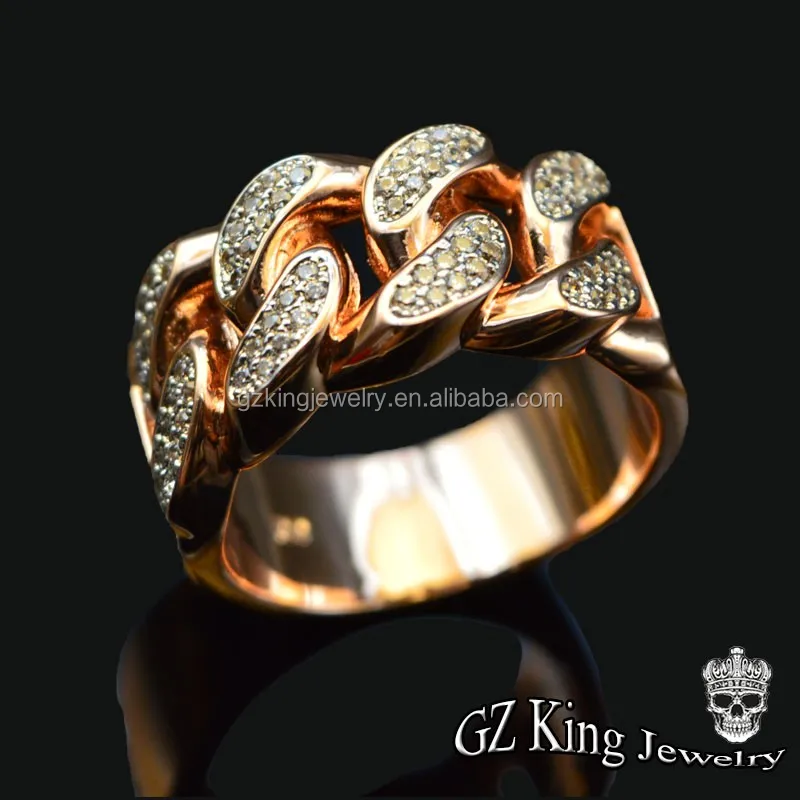 Hip hop Men's jewelry fashion silver 925 rings iced out zirconia male rings